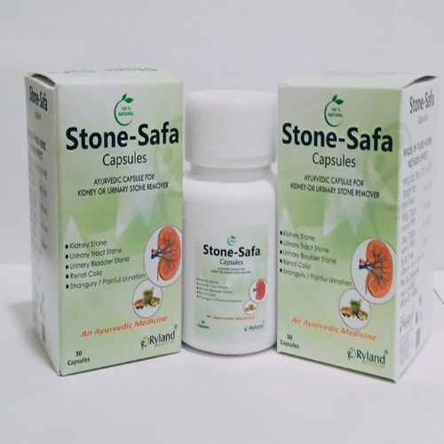 Product Name: Stone Safa, Compositions of Stone Safa are Ayurvedic Capsules For Kidney Or Urinary Stone Remover - Ryland Health Care