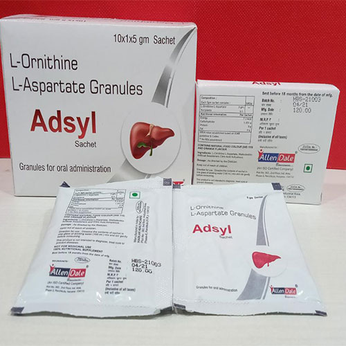 Product Name: Adsyl , Compositions of Adsyl  are L Ornithine L Aspartate Granules - Allen Dale Biosciences