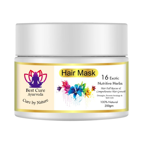 Product Name: Best Cure Hair Mask, Compositions of Best Cure Hair Mask are Hair Fall Rescue & Comprehensive Hair Growth - Best Cure ayurveda