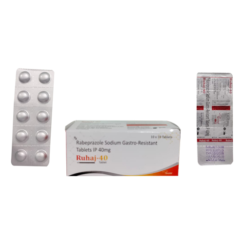 Product Name: RUHAJ 40, Compositions of RUHAJ 40 are Rabeprazole Sodium Gastro-Resostant Tablets IP 40mg - Access Life Science