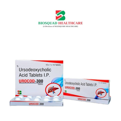 Product Name: UROCOD 300, Compositions of UROCOD 300 are Ursodeoxycholic Acid Tablets I.P. - Biosquad Healthcare