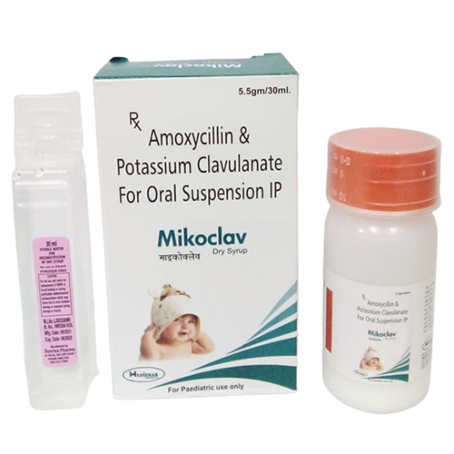 Product Name: Mikoclav, Compositions of Amoxycillin and Potassium Clavulanate  Oral Suspension IP are Amoxycillin and Potassium Clavulanate  Oral Suspension IP - Mediphar Lifesciences Private Limited