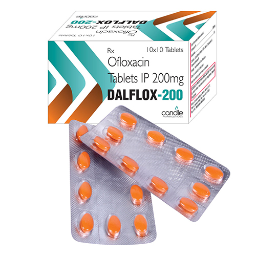 Product Name: Dalflox 200, Compositions of Dalflox 200 are Ofloxacin Tablet IP 200mg - Candle Pharmaceutical