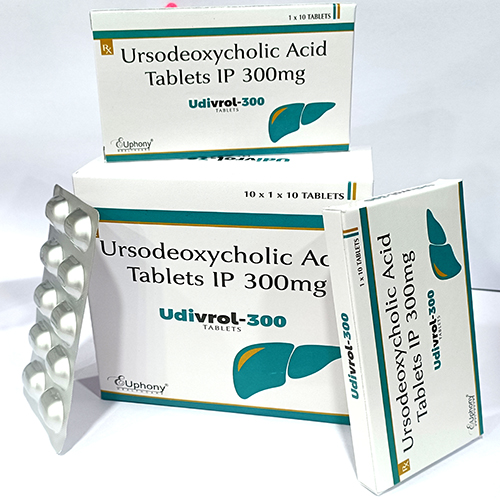 Product Name: Udivrol 300, Compositions of Udivrol 300 are Ursodeoxycholic Acid Tablets IP 300mg - Euphony Healthcare