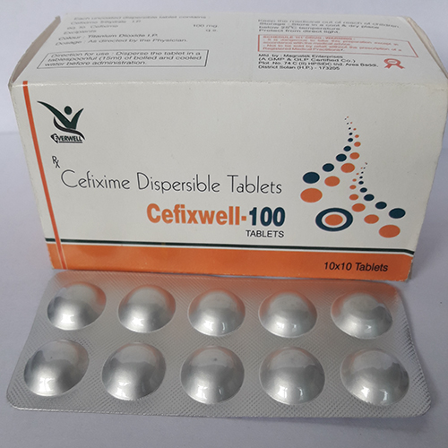 Product Name: Cefixwell 100 , Compositions of Cefixwell 100  are Cefixime Dispersible Tablets  - Everwell Pharma Private Limited