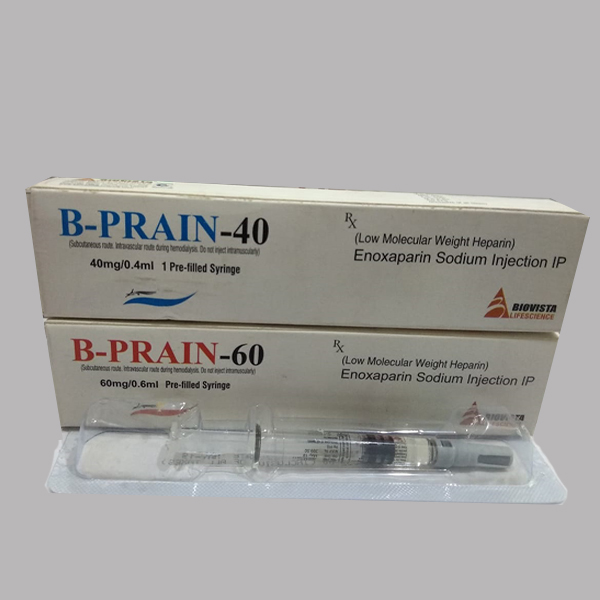 Product Name: B Prain, Compositions of B Prain are Enoxaparin Sodium Injection IP - Biovista Lifesciences