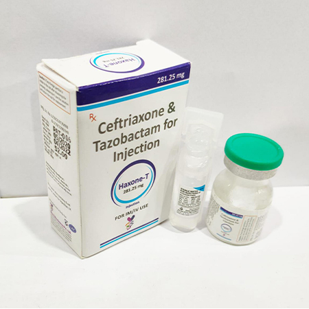 Product Name: Haxone T, Compositions of Ceftriaxione & Tazobactam for Injection are Ceftriaxione & Tazobactam for Injection - Arvoni Lifesciences Private Limited