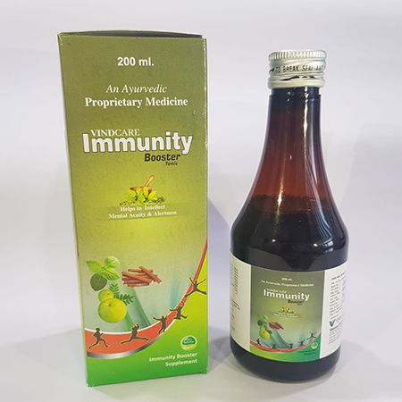 Product Name: IMMUNITY BOOSTER, Compositions of IMMUNITY BOOSTER are An Ayurvedic Proprietary Medicine - Vindcare Lifesciences