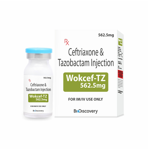 Product Name: Wokcef TZ, Compositions of Wokcef TZ are Ceftriaxone & Tazobactam Injection - Biodiscovery Lifesciences Private Limited