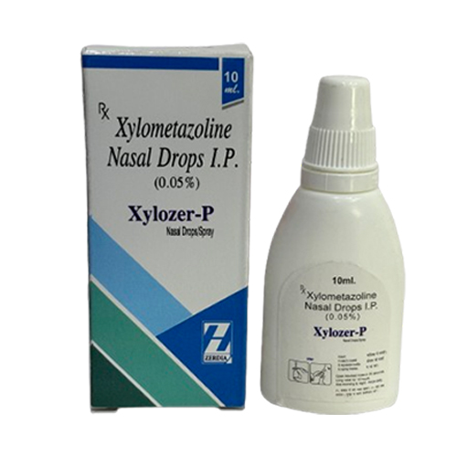 Product Name: Xylozer P, Compositions of Xylozer P are Xylometazoline Nasal Drops I.P. (0.05%) - Zerdia Healthcare Private Limited