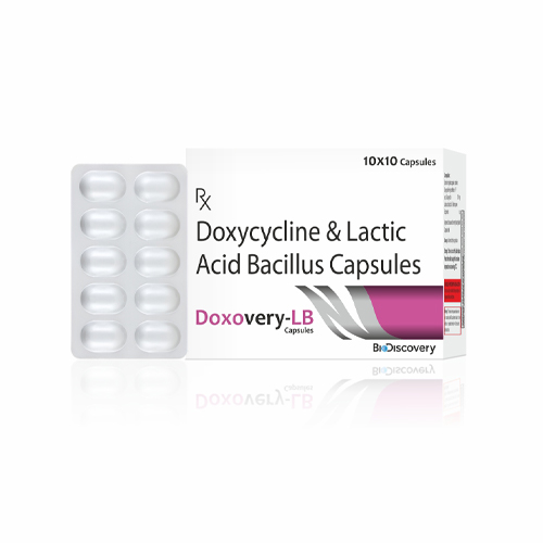 Product Name: Doxovery LB, Compositions of Doxovery LB are Doxycycline & Lactic Acid Bacillus Capsules - Biodiscovery Lifesciences Private Limited