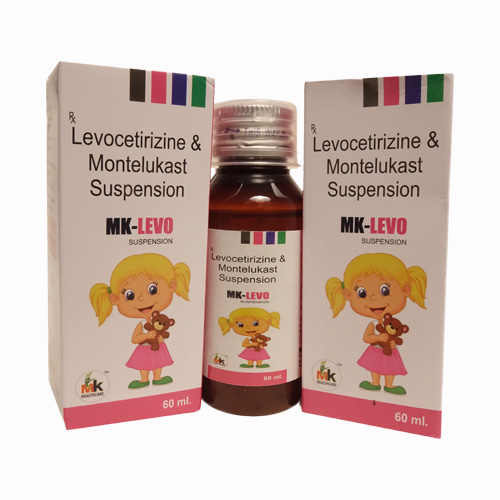 Product Name: MK LEVO SUSPENSION, Compositions of Levocetirizine & Montelukast Suspension are Levocetirizine & Montelukast Suspension - MK Healthcare