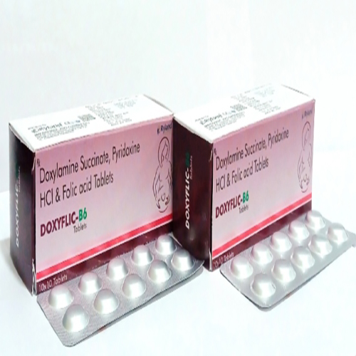 Product Name: Doxyflic b6, Compositions of Doxylamine Sucanate Pyridoxine hci & Folic Acid Tablets  are Doxylamine Sucanate Pyridoxine hci & Folic Acid Tablets  - Ryland Health Care