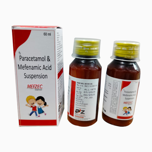 Product Name: MEFZEC, Compositions of MEFZEC are Paracetamol & Mefenamic Acid Suspension  - Access Life Science