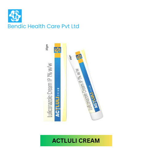 Product Name: ACTLULI CREAM, Compositions of Luliconazole Cream IP 1% w/w are Luliconazole Cream IP 1% w/w - Bendic Healthcare Private Limited