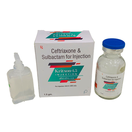 Product Name: Kritxon 1.5, Compositions of are Ceftriaxone & Sulbactam for Injection - Krishlar Pharmaceutical