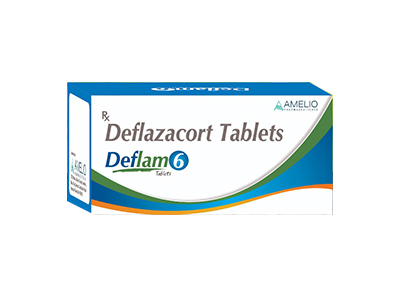 Product Name: Deflam, Compositions of Deflam are Delazocort Tablets - Amelio Pharmaceuticals