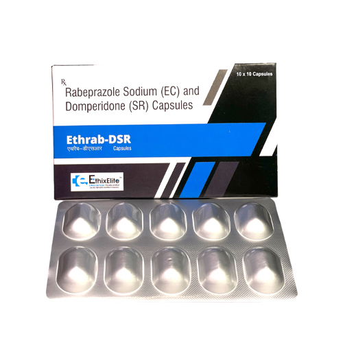 Product Name: ETHRAB DSR, Compositions of ETHRAB DSR are Rabeprazole Sodium (EC) & Domperidone(SR) Capsules - EthixElite Lifesciences Private Limited