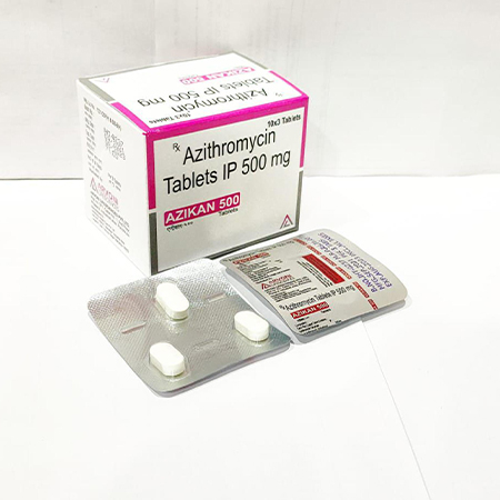 Product Name: Azikan 500, Compositions of are Azithromycin Tablets IP 500 mg - Arvoni Lifesciences Private Limited