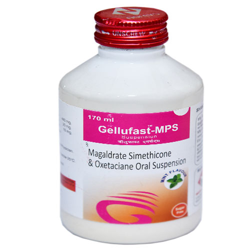 Product Name: Gellufast MPS, Compositions of Gellufast MPS are Magaldrate Simethicone & Oxetaciane Oral - Noreva Biotech