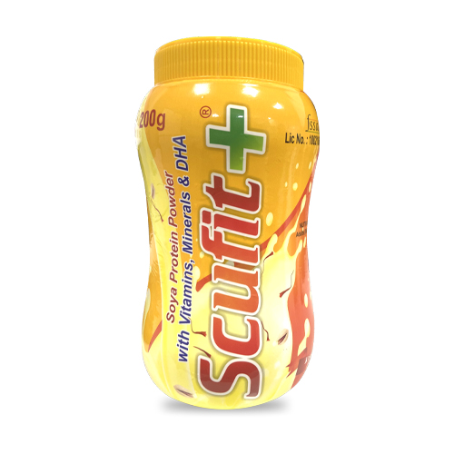 Product Name: SCUFIT+, Compositions of SCUFIT+ are Soya Protein Powder With Vitamins, ,Minerals & DHA - Biopolis Lifesciences Private Limited