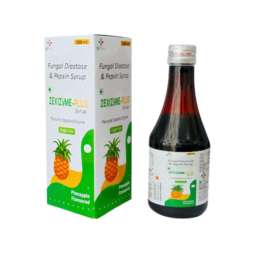 Product Name: Zexizyme Plus , Compositions of Zexizyme Plus  are Fungal Diastase & Pepsin Syrup - Zemax Pharma