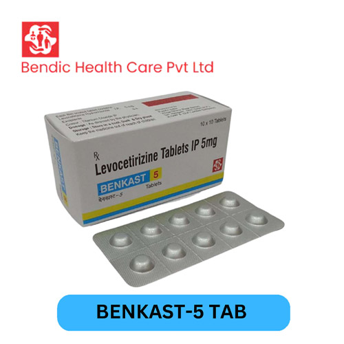 Product Name: BENKAST 5, Compositions of BENKAST 5 are Levocetirizine Tablets Tablets IP 5mg - Bendic Healthcare Private Limited