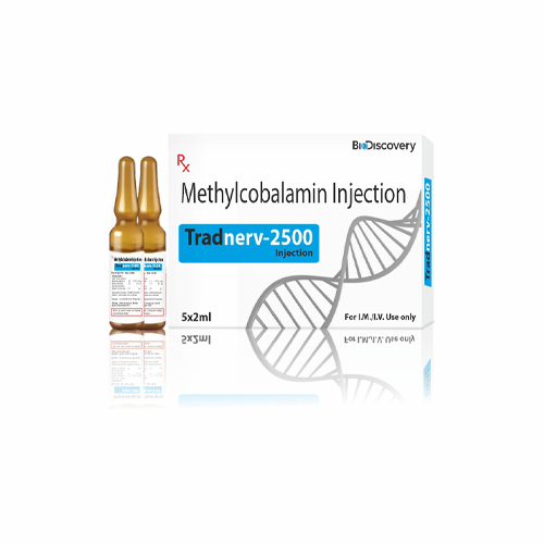 Product Name: Tradnerv 2500 , Compositions of Tradnerv 2500  are Methylcobalamin Injection - Biodiscovery Lifesciences Private Limited