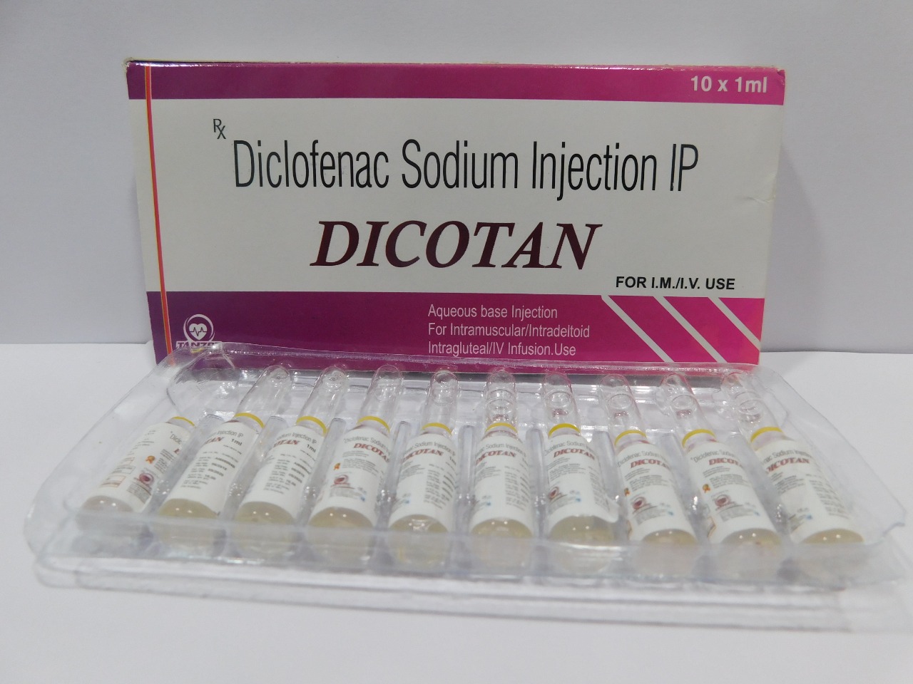 Product Name: Dicotan, Compositions of are Diclofenac Sodium injection IP - Tanzer Lifecare Private Limited