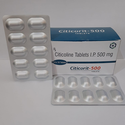 Product Name: Citicorit 500, Compositions of Citicorit 500 are Citicoline Tablets IP 500mg - Kriti Lifesciences