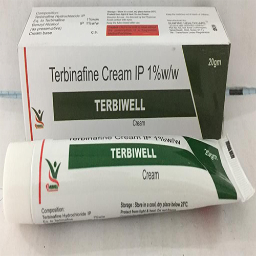 Product Name: TERBIWELL  Cream , Compositions of TERBIWELL  Cream  are Terbinafine Cream IP 1%w/w  - Orange Biotech Private Limited