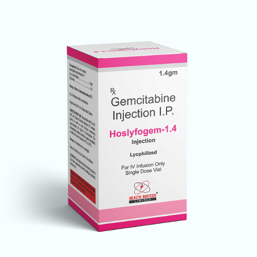 Product Name: HOSLYFOGEM, Compositions of HOSLYFOGEM are Gemcitabine Injection I.P. - Health Biotech Limited