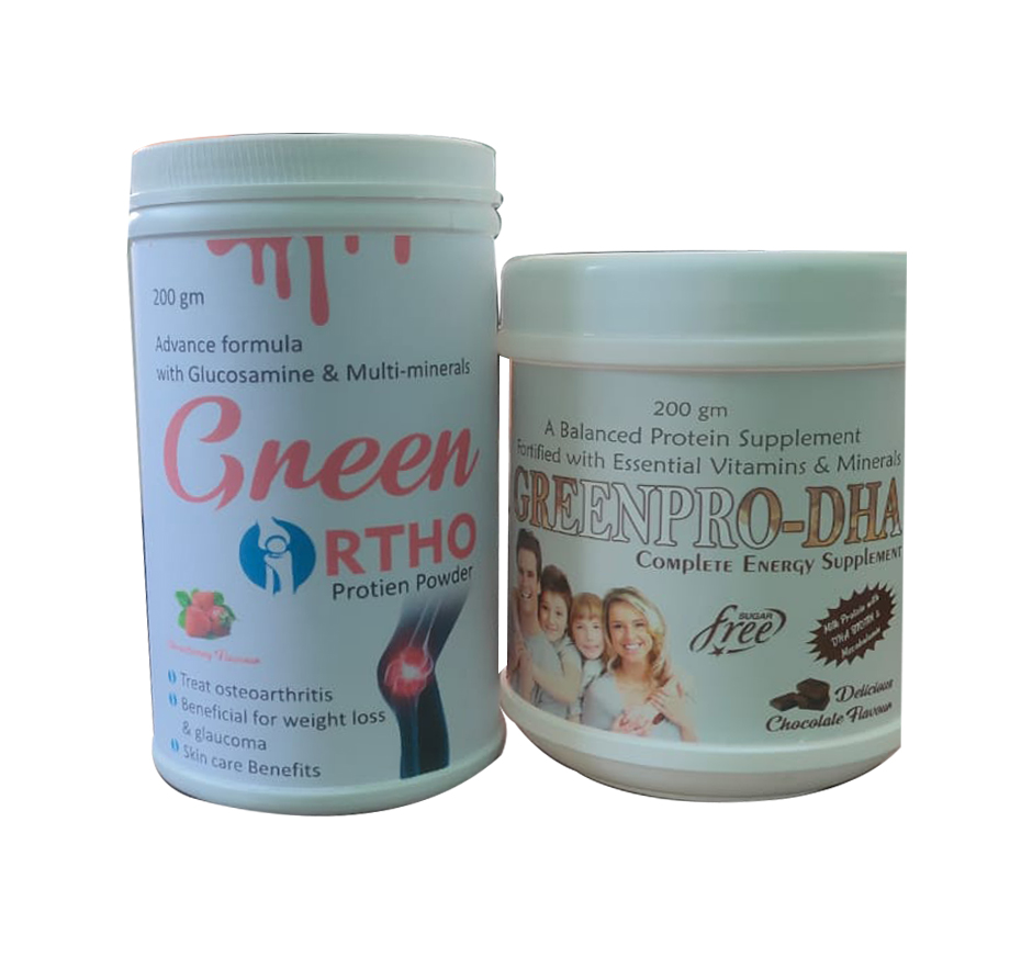 Product Name: Greenortho, Compositions of Greenortho are Advance formula with Glucosamine & Multiminerals - Greenwell Lifesciences