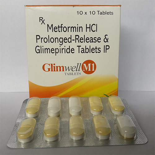 Product Name: Glimwell MI , Compositions of Glimwell MI  are Metformin HCI Prolonged-Release & Glimepiride Tablets IP  - Orange Biotech Private Limited