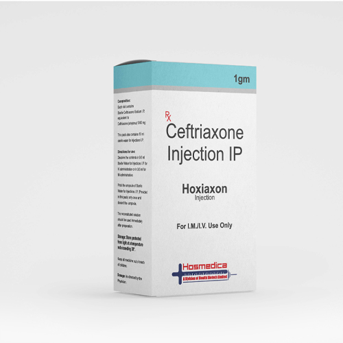 Product Name: HOXIAXON, Compositions of HOXIAXON are Ceftriaxone Injection IP - Health Biotech Limited