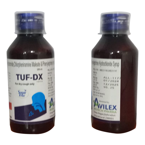 Product Name: TUF DX, Compositions of TUF DX are Ambroxol Hydrochloride, Chlorpheniramin Maleate Phenylephrine Hydrochloride & Guaiphenesin Syrup - Access Life Science