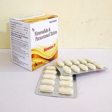 Product Name: Nimnas P, Compositions of NImesulide and Paracetamol Tablets are NImesulide and Paracetamol Tablets - Sykus Pharmaceuticals Private Limited