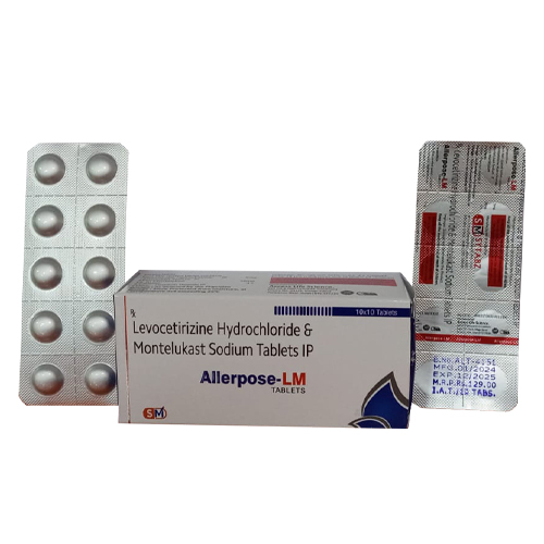 Product Name: ALLERPOSE LM, Compositions of Levocetirizine Hydrochloride and Montelukast Sodium Tablets IP  are Levocetirizine Hydrochloride and Montelukast Sodium Tablets IP  - Access Life Science