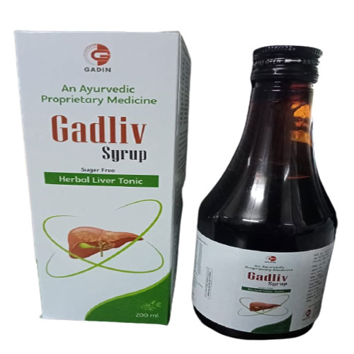 Product Name: GADLIV, Compositions of AYURVEDIC LIVER TONIC are AYURVEDIC LIVER TONIC - Gadin Pharmaceuticals Pvt. Ltd