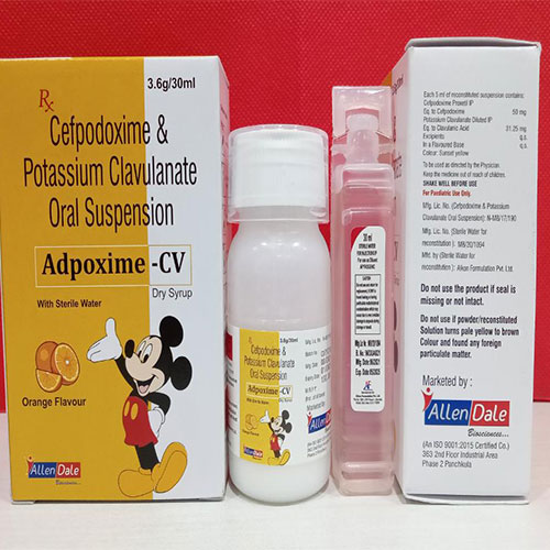 Product Name: Adpoxime CV, Compositions of Adpoxime CV are Cefpodoxim and Potassium Clavulanate - Allen Dale Biosciences