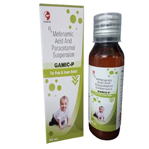 Product Name: GAMIC P, Compositions of MEFENAMIC ACID 50 MG+ PARACETAMOLE 125 MG are MEFENAMIC ACID 50 MG+ PARACETAMOLE 125 MG - Gadin Pharmaceuticals Pvt. Ltd