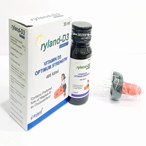 Product Name: ryland D3 Drops, Compositions of ryland D3 Drops are VITAMIN D3  OPTIMUM STRENGTH - Ryland Health Care