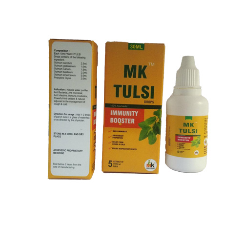 Product Name: MK TULSI, Compositions of Tulsi Immune Booster are Tulsi Immune Booster - MK Healthcare