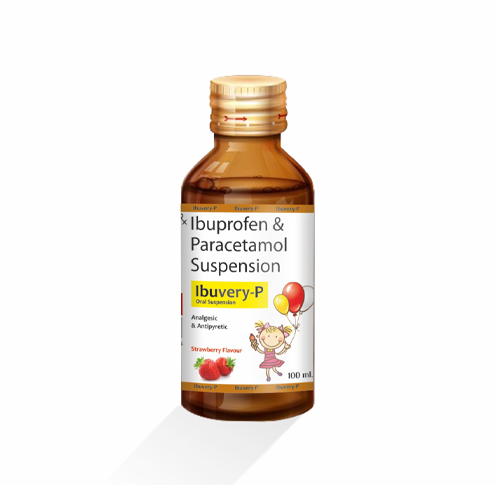 Product Name: Ibuvery P, Compositions of Ibuvery P are Ibuprofen & Paracetamol Suspension - Biodiscovery Lifesciences Private Limited