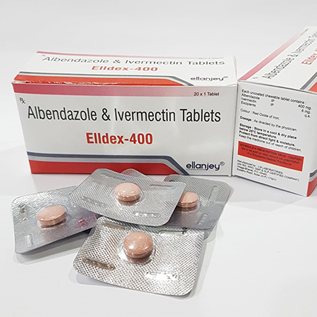 Product Name: Elldex 400, Compositions of Elldex 400 are Albendazole & Ivermectin Tablets - Ellanjey Lifesciences