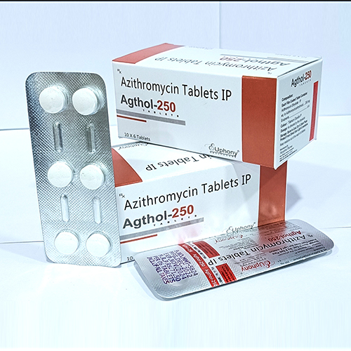 Product Name: Agthol 250, Compositions of Agthol 250 are Azithromycin Tablets IP - Euphony Healthcare