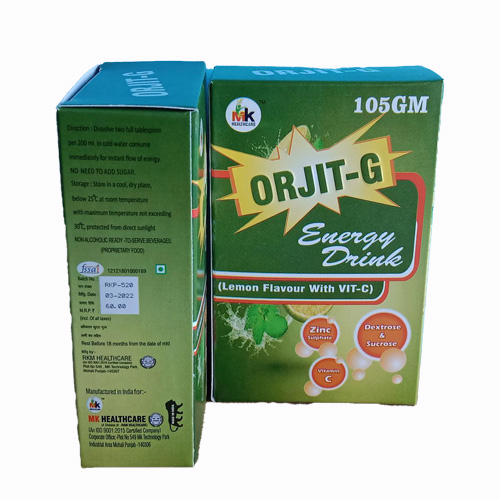 Product Name: ORJIT G, Compositions of ORJIT G are (Lemon Flavour With VIT-C) - MK Healthcare