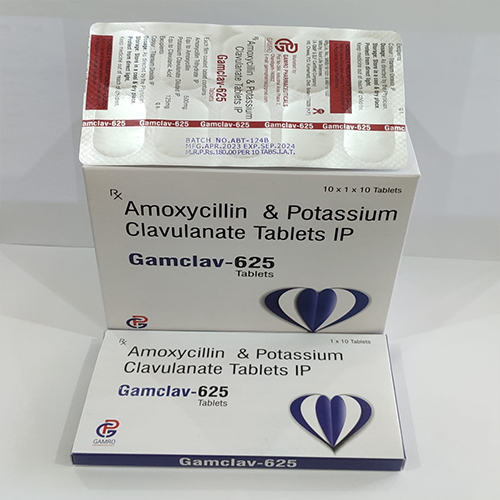 Product Name: Gamclav 625, Compositions of Gamclav 625 are Amoxycillin & Potassium Clavulanate Tablets IP - Gamro Pharmaceuticals