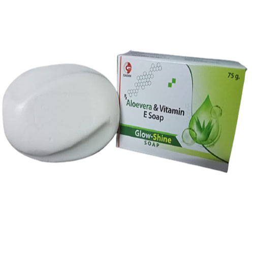 Product Name: GLOW SHINE, Compositions of GLOW SHINE are ALOEVERA & VITAMIN E SOAP - Gadin Pharmaceuticals Pvt. Ltd