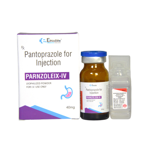 Product Name: PARNZOLEIX IV, Compositions of PARNZOLEIX IV are Pantoprazole For Injection  - EthixElite Lifesciences Private Limited